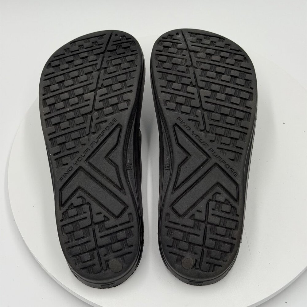 TELIC Energy Flip Flop Recovery Comfort Arch Support Black Shoe Size M (M8/W9) - Picture 7 of 8